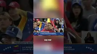 Maduro tańczy do remiksu własnych przem&oacute;wień na wiecu studenckim wzywającym do pokoju w obliczu n...