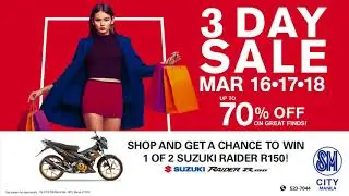 SM City Manila 3 Day Sale 2018