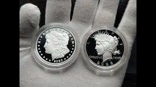 2023-S Morgan and Peace Dollar Unboxing video comparing to original coins 1878-1925