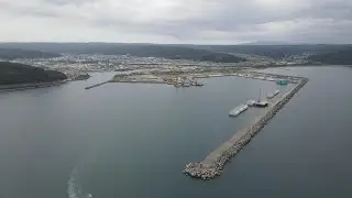 岩手県久慈市　久慈港で空撮！