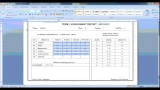 CCE-Print Term1 Marksheet