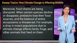 Essay Topics:  How Climate Change is Affecting Wildlife