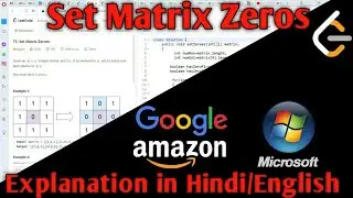 LeetCode #73 | Set Matrix Zeros | GFG | JAVA | Amazon | Google | Microsoft
