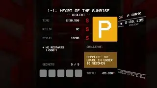 ULTRAKILL 1-1: P-Rank (Violent) + 100% | Usando apenas a vers&atilde;o base das armas!