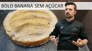 Bolo de Banana SEM Açúcar | Massa Tipo Frangipane de Ponta-Cabeça