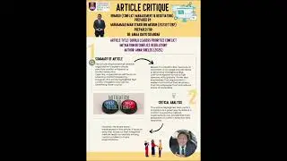 HRM668 (Conflict Management & Negotiation) - ARTICLE CRITIQUE