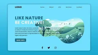 Responsive Website Landing Page Design | (Creative Nature) - Only Using CSS & HTML