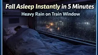 Fall Asleep Instantly in 5 Minutes 🌧️ Heavy Rain on Train Window for Deep Sleep