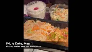 Qatar Airways Economy Meals-PHL-DOHA food #shorts #travel #inflightmeal #qatarairways #food