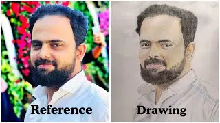 Portrait Drawing |drawing portrait of my Auncle |Timelapse drawing|speed drawing