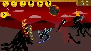 Stick War Legacy - MEGA GOLDEN GRIFFON vs RED GIANT BOSS skin Vamp Army Mod Gaming