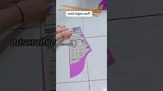 cara menggunting pola lengan puff#sewing#sewingmachine#trikmenjahit#diy#fashion#sewingtutorial#fyp