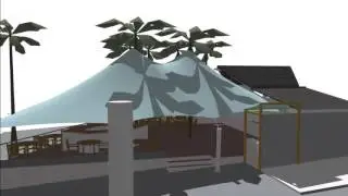 The Village bar-restaurant terrace canopy design concept
