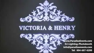 Monogram Gobo Projection Lighting Rental Wedding lighting ideas theme party lights