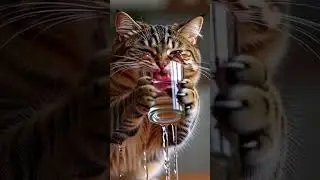 Poor Cat Accidentally Eats Red Chili and Suffers Mouth Burn#ai #cute#poor#food#story#animation#short