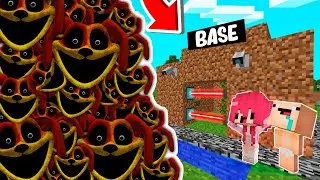 RETO DE LA BASE VS 1000000 DOGDAY😨😱 BASE BEBE NOOB VS POPPY PLAY TIME 3 en MINECRAFT