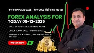 Forex Analysis Today 09-12-2025 | Today&rsquo;s Gold Levels | EURUSD, GBPUSD, USDJPY & BTCUSDT Strategy
