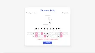 🎮 Build a Hangman Game with HTML, CSS & JavaScript | Beginner Web Development Tutorial