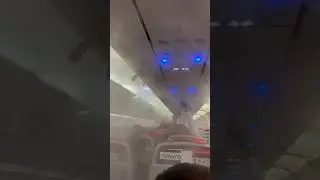 Airplane Cabin Fog Effect ✈️ | Humidity Creates Mist Inside Flight #shorts #viral #trending