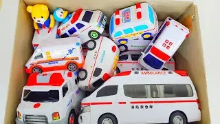 救急車のミニカーが走る！緊急走行 サイレン Ambulance minicar runs Emergency Drive