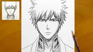 Как нарисовать Ичиго Куросаки шаг за шагом | Аниме-арт по Bleach