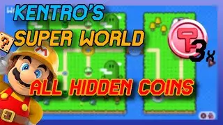 ALL Hidden Key Coin Locations in KentroSN's Super World! Super Mario Maker 2