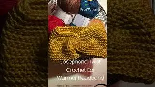 Beginner Twist-Front Crochet Ear Warmer Headband #crochet #beginnercrochet #earwarmer