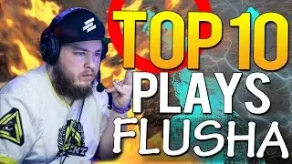 CS:GO - TOP 10 BEST PLAYS FROM FLUSHA(HACKERS OR PRO?)