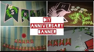 DIY Anniversary Banner,Anniversary Decoration Ideas at Home, #anniversarybannerideas #handmadebanner