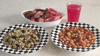 Barbunya pilaki 👌 patlıcanlı bulgur pilavı 👍akşam menünüsü ⭐ efsane lezzetli 