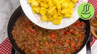 Çıtır çıtır 🥔Patatesle ve Az kıyma ile Muhteşem Yemek! 💯 Kıymalı Patates Tava Tarifi