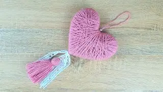 DIY CARDBOARD HOME DECOR |  HANDMADE VALENTINES CRAFTS | HEART HANGING DECOR
