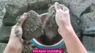 Gritty Sandment Bricks 🧱 Crumbling in 💦 tub & Pot Crumbling@MAAsmrcrumbling 