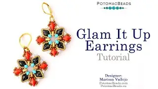 Glam It Up Earrings - DIY Jewelry Making Tutorial by PotomacBeads