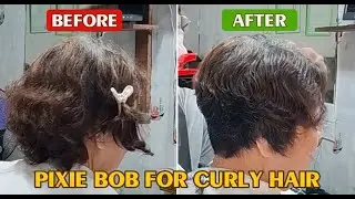 Elegant Short Pixie Bob Haircut for Curly Hair | Easy to Style & Gentle Hair Transformation