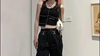 Gothic cargo pants women harajuku black high waisted hippie streetwear kpop oversize mall goth wide
