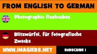 DEUTSCH   ENGLISCH  = Blitzw&uuml;rfel, f&uuml;r fotografische Zwecke