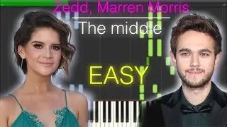 Zedd, Marren Morris - The middle - Piano Tutorial [Easy to Play]