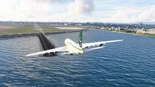 Beautiful View Moment! PIA Airbus A380-800 Landing at Tokyo Airport