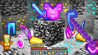 Minecraft UHC but Bedrock secretly drops OP Items...