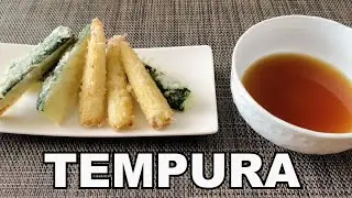 【Tempura】How to make zucchini and young corn tempura and tentsuyu