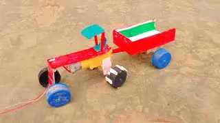 diy tractor mini petrol pump science project | train transport | Sun Farming | @Mini Creative
