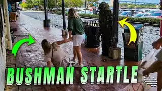 Prankster in Bushman Suit Startle Passersby