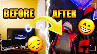MY AWESOME GAMING ROOM MAKEOVER | How to Install Acoustic Foam without DAMAGING WALLS 2020!!