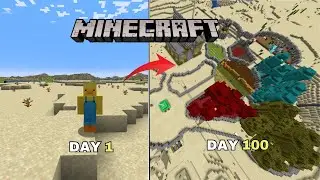I Survived 100 Days in Desert Only world in Minecraft Survival (Hindi)