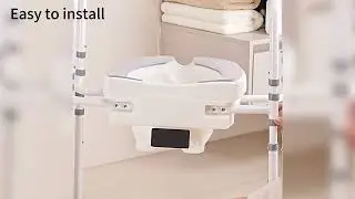 Raised Toilet Seat with Handles &ndash; Adjustable Height Toilet Safety Frame