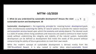 MTTM 10 Ignou Solved Assignment 2020-21