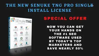 The #1 SEO Software used by Today's Top Marketers: SEnuke TNG Pro (SPECIAL OFFER! SAVE Nearly 50%)