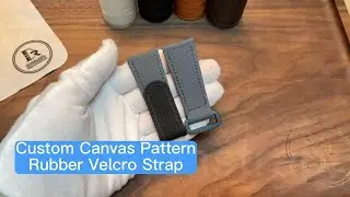 Custom rubber velcro strap curved end for Omega Garmin watches (20mm, 22mm&hellip;) | Drwatchstrap