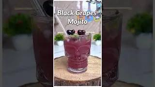 Trending Black Grapes Mojito Recipe #mojito #mocktail #shorts